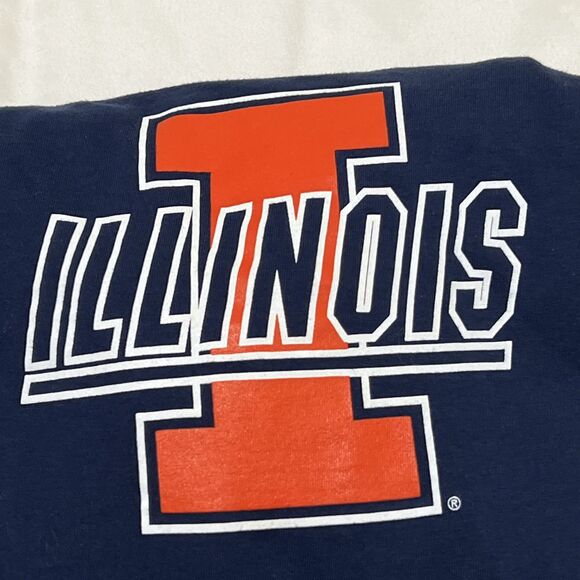 Nike Illinois Fighting Illini Men's Size XL Long Sleeve T-Shirt Blue Orange UIUC - Picture 12 of 12